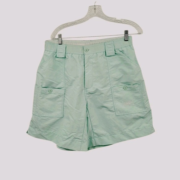 AFTCO Other - AFTCO Original Fishing Cargo Shorts Mens 36 Mint Green Nylon Outdoor